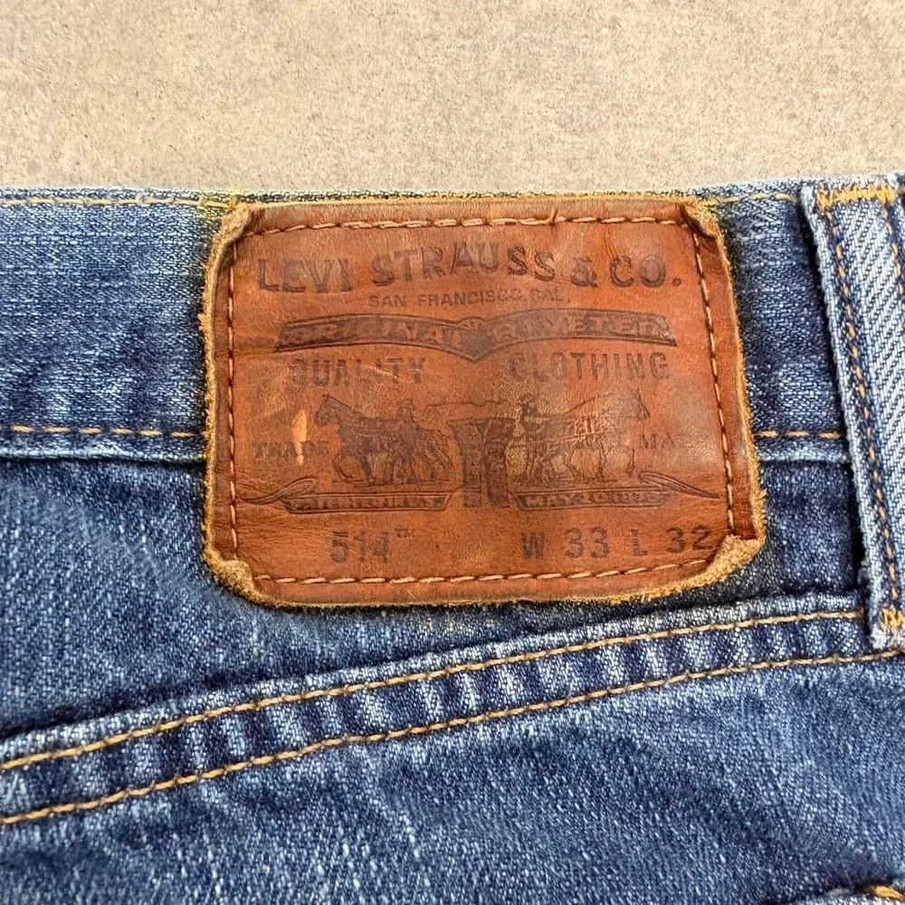 Levi's 514 Distressed 10% red tag Loose Straight Y2K Dark Wash Jeans
